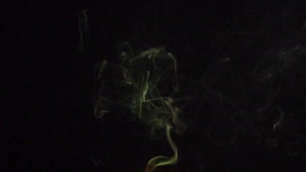 Humo Vapor Sobre Fondo Negro Abstracto — Vídeos de Stock