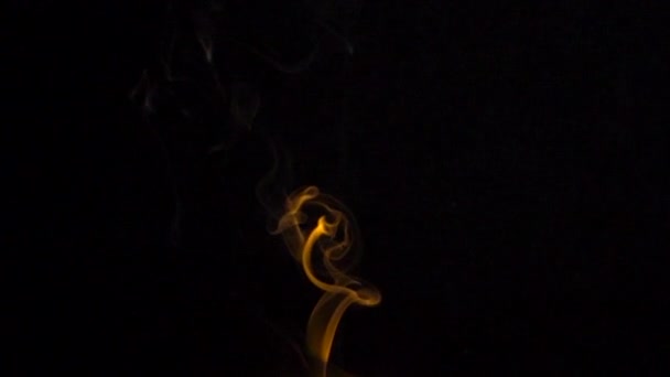 Паровой Дым Черном Фоне Абстрактно — стоковое видео