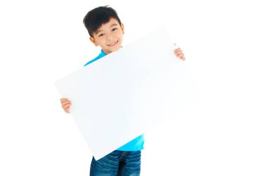 Güzel Asyalı holding beyaz tahta