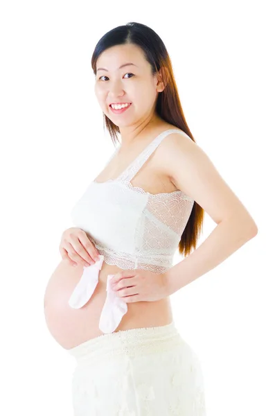 Asiatico incinta donna — Foto Stock