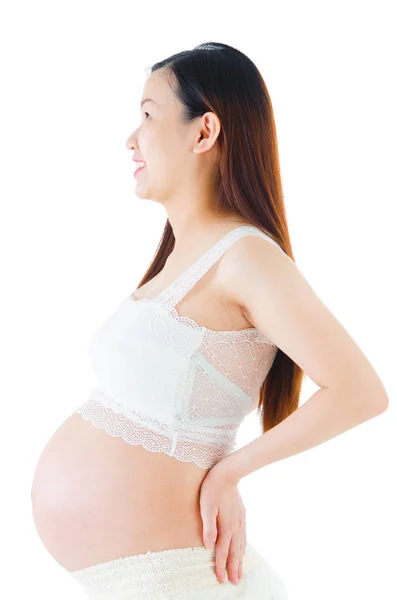 Ázsiai, terhes nő — Stock Fotó