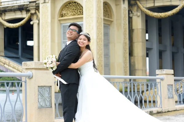 Portrait Couple Marié Asiatique — Photo