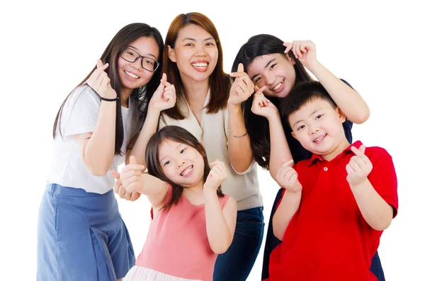 Retrato Madre Asiática Sus Hijos — Foto de Stock