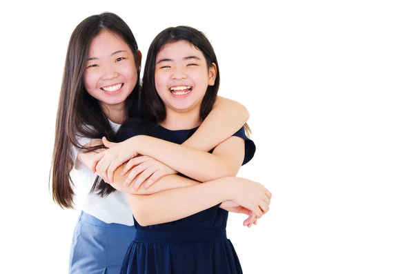 Retrato Dos Chicas Asiáticas Felices —  Fotos de Stock