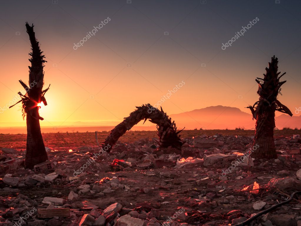 Desolate landscape of rubble landfill Stock Photo by ©cineuno 125165380