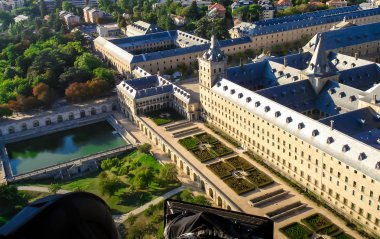 El Escorial, San Lorenzo Manastırı havadan görünümü