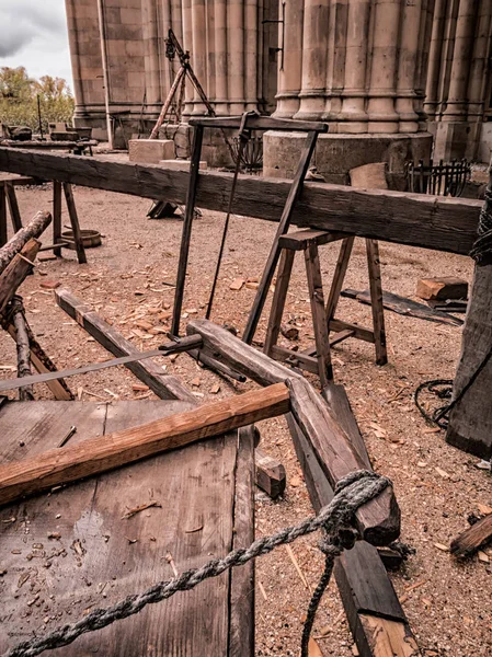 Oude ambachtelijke zagerij — Stockfoto