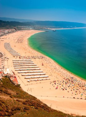 Atlantik Coast.Town ve Nazare beach