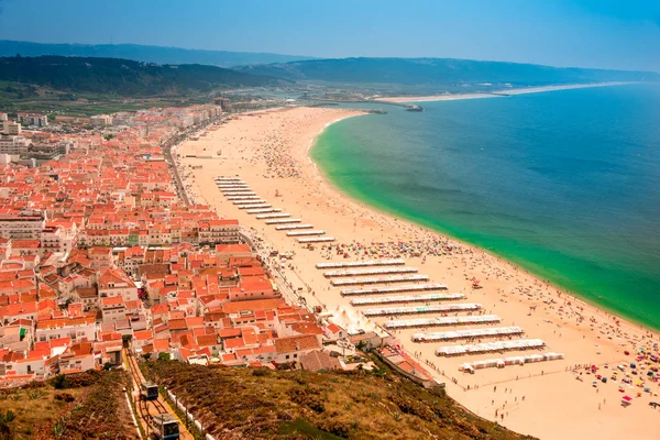Atlantik Coast.Town ve Nazare beach