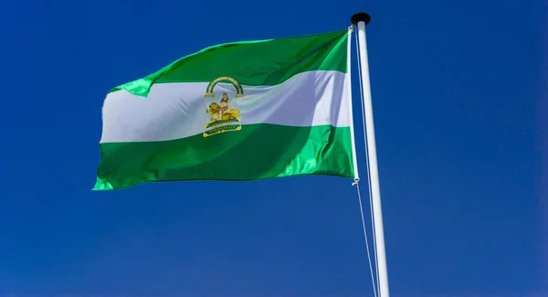 Bandera de la comunidad autónoma de andalucia. Invertida — Foto de Stock