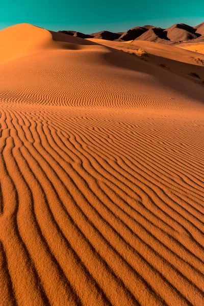Wydmy Erg Chebbi, Sahara Deser — Zdjęcie stockowe