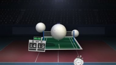 Voleybol mahkeme illüstrasyon