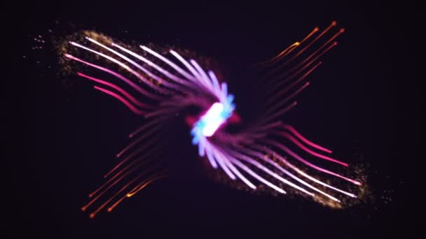 Boucle Feu d'artifice, flamme, arrière-plan lumineux . — Video