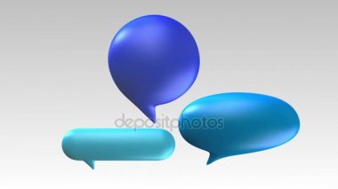 Üç konuşma balonu metin bar, 3d balon tarzı