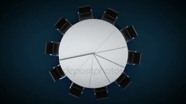 Konferans tablo değişiklikleri pasta grafik, yüzde 10 belirtti. business Oda, Toplantı Salonu.