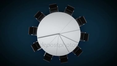 Konferans tablo değişiklikleri pasta grafik, yüzde 20'si belirtti. business Oda, Toplantı Salonu.