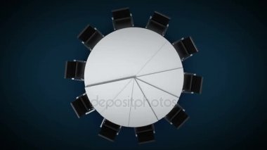 Konferans tablo değişiklikleri pasta grafik, yüzde 70'i belirtti. business Oda, Toplantı Salonu.