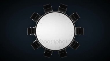 Konferans tablo değişiklikleri time izle, belirtilen saat 2 yönünde. business Oda, Toplantı Salonu.