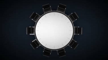 Konferans tablo değişiklikleri time izle, saat 4'te gösterilen. business Oda, Toplantı Salonu.