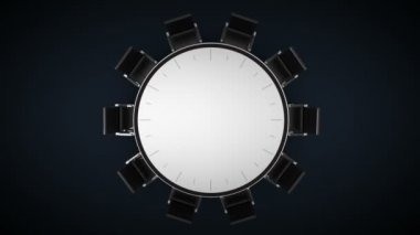 Konferans tablo değişiklikleri time izle, saat 5'te gösterilen. business Oda, Toplantı Salonu.