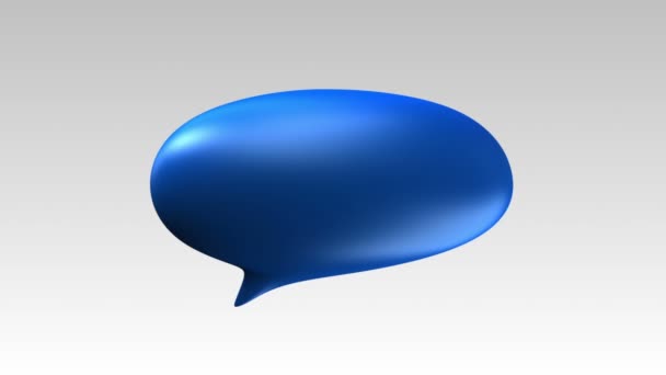 Una barra de texto de burbuja de voz, estilo globo 3D 2 — Vídeo de stock