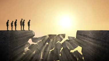 Kalem 'satın alma' uçurumun bağlanma, yazmak. Cliff, iş kavramı geçiş işadamı.