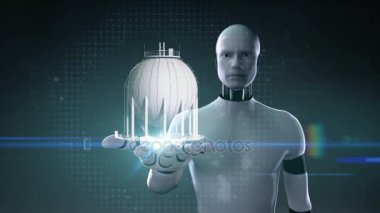 Robot cyborg palm, Küre gaz depolama Petrokimya tesisi, yağ tankı açın.