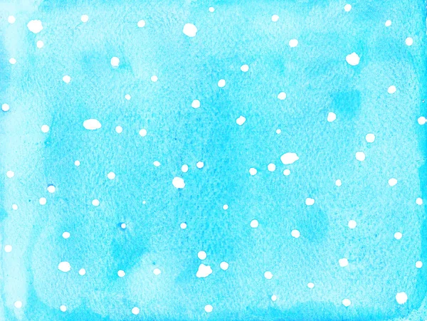 Aquarell Schneefall Hintergrund — Stockfoto
