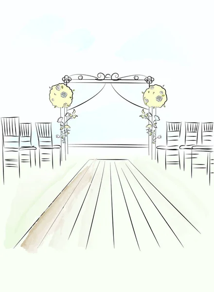 Düğün yeri vektör çizim