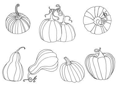 Halloween pumpkins tükenmez kalemle çizim