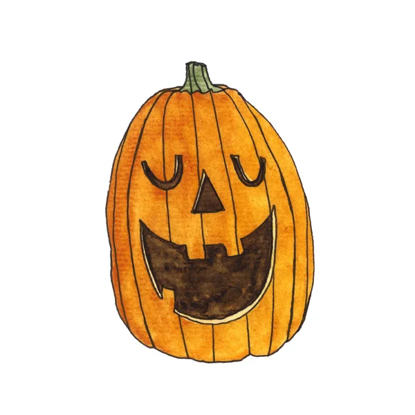 Cadılar Bayramı Balkabağı suluboya