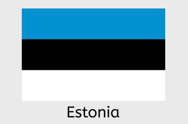 Estonya bayrak simgesi, Estonya ülke bayrak illüstrasyonu