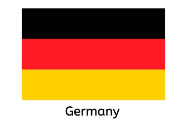 Alman bayrak ikonu, Almanya ülke bayrak illüstrasyonu