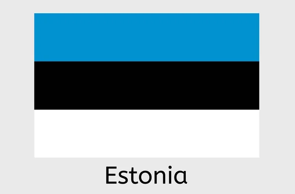 Észt Zászló Ikon Észtország Ország Zászló Vektor Illusztráció — Stock Vector