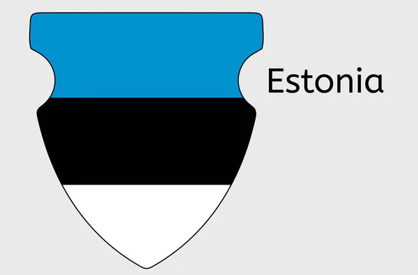 Estische Vlag Pictogram Estland Land Vlag Vector Illustratie — Stockvector