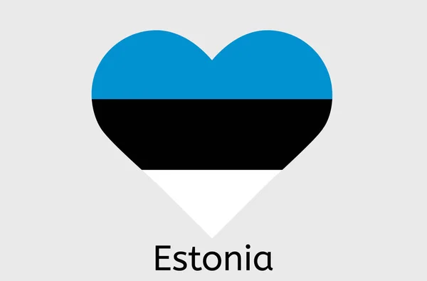Estische Vlag Pictogram Estland Land Vlag Vector Illustratie — Stockvector
