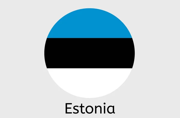 Icono Bandera Estonia Estonia País Bandera Vector Ilustración — Archivo Imágenes Vectoriales