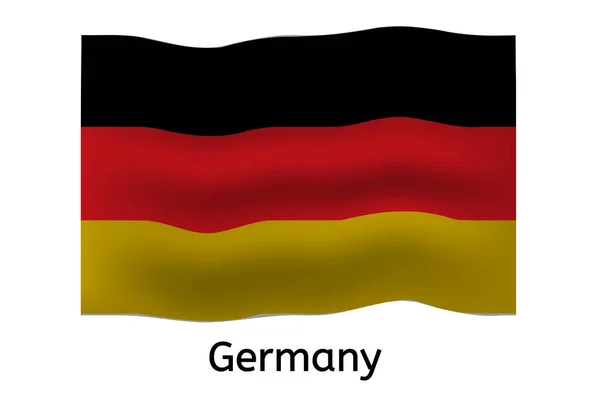 Icono Bandera Alemana Alemania País Bandera Vector Ilustración — Archivo Imágenes Vectoriales