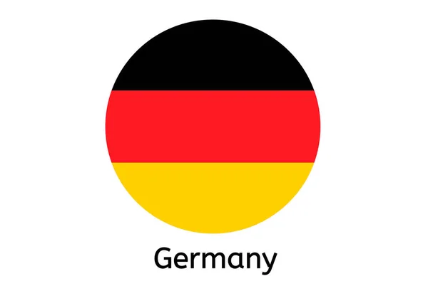 Ícone Bandeira Alemã Alemanha País Bandeira Vetor Ilustração —  Vetores de Stock