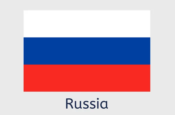 Російський Прапор Ікона Росія Сільський Прапор Векторна Ілюстрація — стоковий вектор