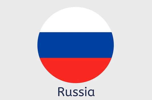 Ícone Bandeira Russa Rússia País Bandeira Vetor Ilustração — Vetor de Stock