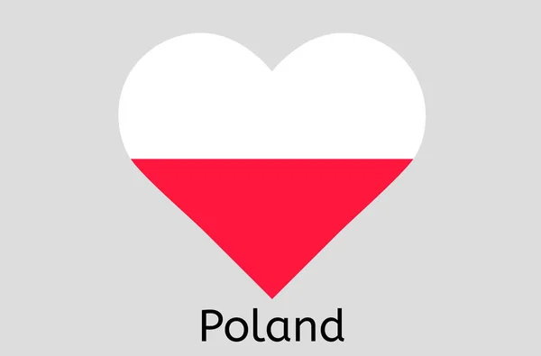 Poolse Vlag Pictogram Polen Land Vlag Vector Illustratie — Stockvector