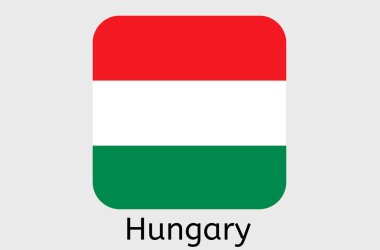 Macar bayrağı ikonu, Macaristan ülke bayrak illüstrasyonu