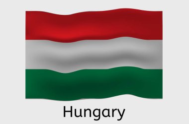 Macar bayrağı ikonu, Macaristan ülke bayrak illüstrasyonu