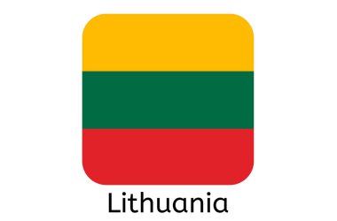 Litvanya bayrak simgesi, Litvanya ülke bayrağı illüstrasyonu