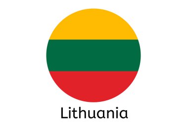 Litvanya bayrak simgesi, Litvanya ülke bayrağı illüstrasyonu