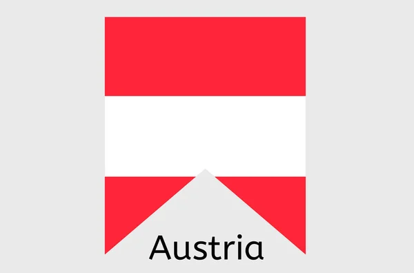 Значок Австрийского Флага Векторная Иллюстрация Австрийского Флага — стоковый вектор