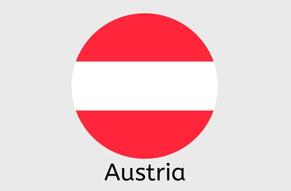 Значок Австрийского Флага Векторная Иллюстрация Австрийского Флага — стоковый вектор
