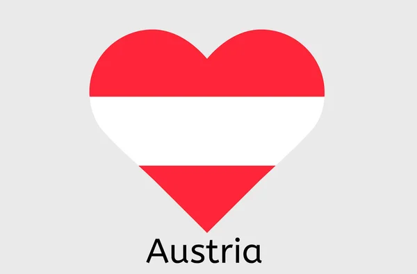 Osztrák Zászló Ikon Ausztria Ország Zászló Vektor Illusztráció — Stock Vector