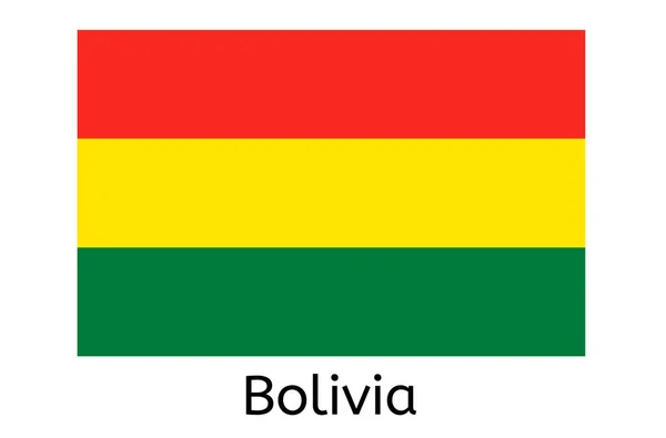 Icono Bandera Boliviana Bolivia País Bandera Vector Ilustración — Archivo Imágenes Vectoriales